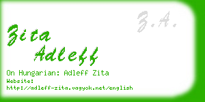 zita adleff business card